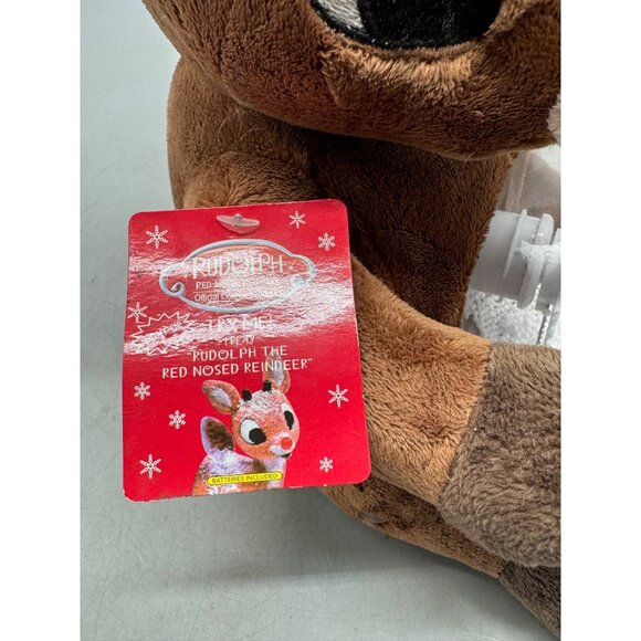 Rudolph The Red-Nosed Reindeer Animated Plush Singing Light Snowglobe READ - Picture 7 of 8